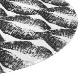 Schwarze Glitzer Lippen #2 Schneidebrett (Ecke)