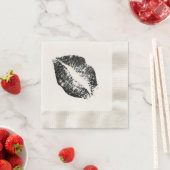 Schwarze Glitzer Lippen #3 Serviette (Beispiel)