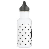 Schwarze Glitzer mit Monogramm Trinkflasche (Links)