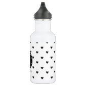 Schwarze Glitzer mit Monogramm Trinkflasche (Rechts)