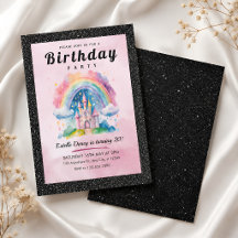 Schwarze Glitzernde Prinzessinnenburg zum 20. Gebu