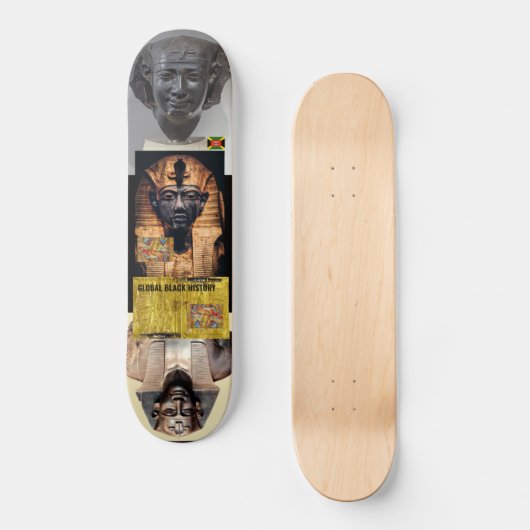 SCHWARZE GLOBALE GESCHICHTE Skateboard (Vorderseite)