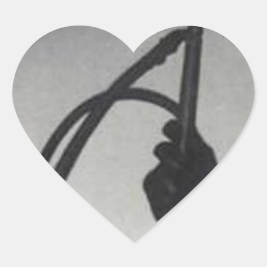 SCHWARZE GLOVE UND WHITE Herz-Aufkleber (Vorderseite)