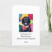 Schwarze glückliche Birthay Malerei Labradors Karte (Rückseite)