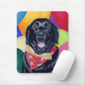 Schwarze glückliche Birthay Malerei Labradors Mousepad (Mit Mouse)