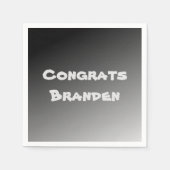 Schwarze Glückwunsch Serviette (Vorderseite)