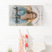 Schwarze Glückwünsche Graduate Foto Abschluss Banner (Insitu)
