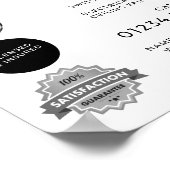 Schwarze Glühbirne, elektrische Werbung Poster (Ecke)