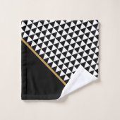 SCHWARZE GOLD ABSTRAKT PATTERBADEZIMMER TOWEL SET (Waschlappen)