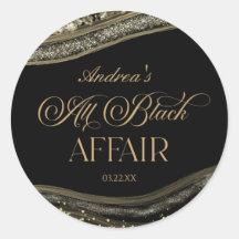 Schwarze Gold-Achat-All-Black-Party-Geburtstagsfei