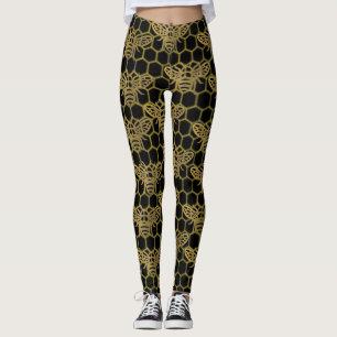 Schwarze Gold Biene CBDOilPrinzessin  Leggings