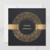 SCHWARZE GOLD CLASSIC VERZIERT MANDALA GRAND ÖFFNU EINLADUNG (Rückseite)
