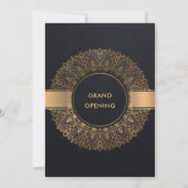SCHWARZE GOLD CLASSIC VERZIERT MANDALA GRAND ÖFFNU EINLADUNG (Rückseite)