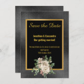 SCHWARZE GOLD EMBOSSESESEE ROSE EUCALYPTUS SAVE TH (Vorne/Hinten)