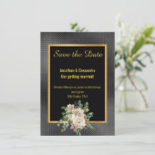 SCHWARZE GOLD EMBOSSESESEE ROSE EUCALYPTUS SAVE TH (Stehend Vorderseite)