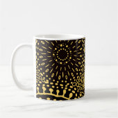 Schwarze Gold-ethnische Blumengefäß-Kaffeetasse Kaffeetasse (Links)