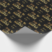 Schwarze Gold Freude an der Welt für den Einzelhan Geschenkpapier (Ecke)