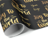 Schwarze Gold Freude an der Welt für den Einzelhan Geschenkpapier (Rolleneckpunkt)