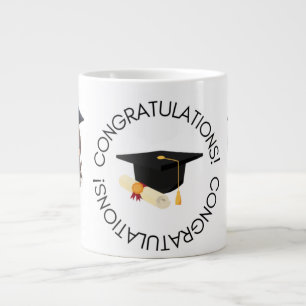 Schwarze Gold-Graduate-Tasse Jumbo-Tasse