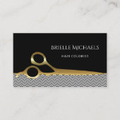 Schwarze Gold Haarfarbe-Expertin Visitenkarte (Vorderseite)