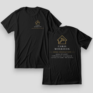 Schwarze Gold-Hausrenovierungsreparatur Tri-Blend Shirt