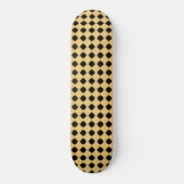 SCHWARZE GOLD HEXAGON PATTERN SKATEBOARD (Vorderseite)