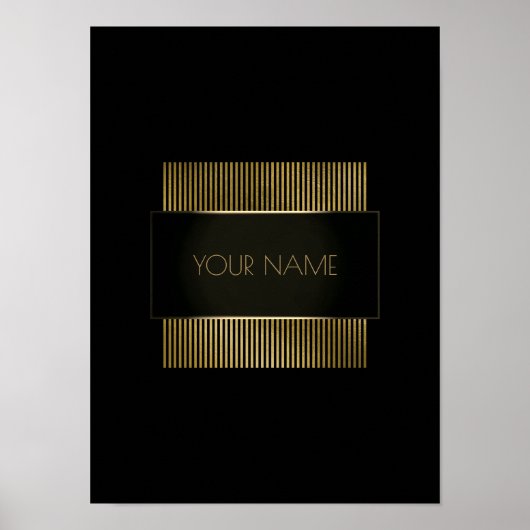 Schwarze Gold-Konzeptgrösse Poster (Vorne)