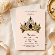 Schwarze Gold-Kronenprinzessin 5. Geburtstag