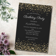 Schwarze Gold-Leoparden-Druck Glitter-Overlay-Gebu
