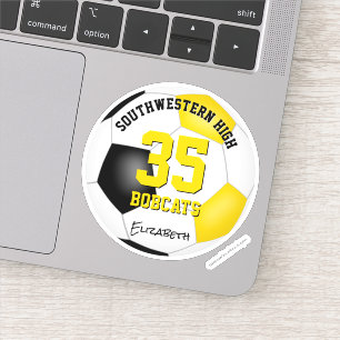 Schwarze Gold-Mannschaft Farben Jungs Fußball Aufkleber