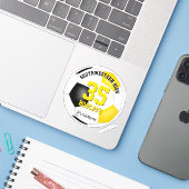 Schwarze Gold-Mannschaft Farben Jungs Fußball Aufkleber (Laptop mit iPhone)