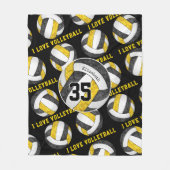 Schwarze Gold Mannschaft farbige Mädchen in Liebe  Fleecedecke (Vorderseite)