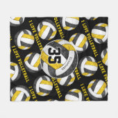 Schwarze Gold Mannschaft farbige Mädchen in Liebe  Fleecedecke (Vorderseite (Horizontal))