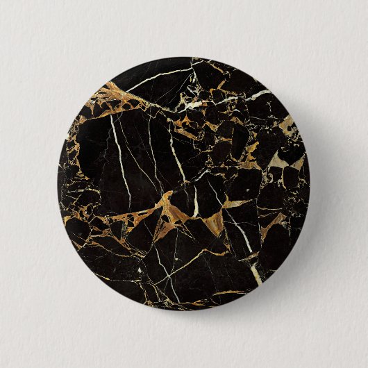Schwarze Gold-Marmor - Auf Wunsch Text hinzufügen Button (Vorderseite)