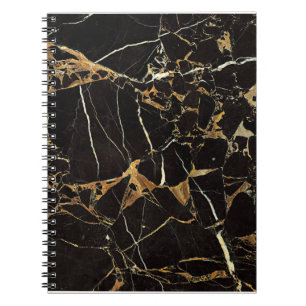 Schwarze Gold-Marmor - Auf Wunsch Text hinzufügen Notizblock