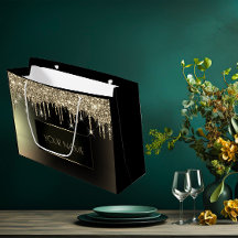 Schwarze Gold-Minimalname Eindeutige Branding-Trop