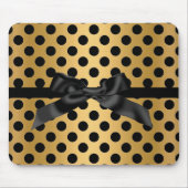 SCHWARZE GOLD POLKA DOT BOUSE PAD MOUSEPAD (Vorne)
