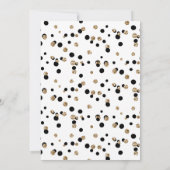 SCHWARZE GOLD SPOT KRISTALELEGANTE WEDEN EINLADUNG (Rückseite)