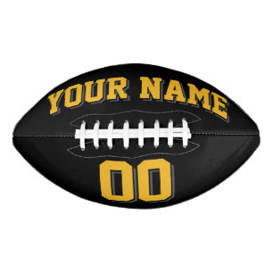 SCHWARZE GOLD UND CHARCOAL GRAU Custom Football