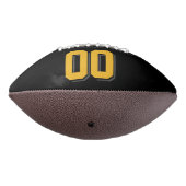 SCHWARZE GOLD UND CHARCOAL GRAU Custom Football (Gedreht 270)