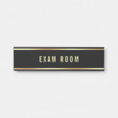 Schwarze Gold-Vorlage für den Prüfungsraum - benut Türschild (Vorderseite )
