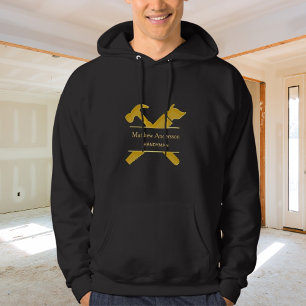 Schwarze Gold Werkzeuge Heimreparaturen Hoodie