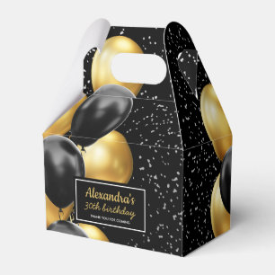 Schwarze Goldballon Chic Danke Geburtstag Geschenkschachtel