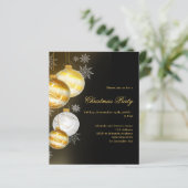 Schwarze Goldbaubles Weihnachtsfeiertage Party Ein (Stehend Vorderseite)