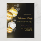 Schwarze Goldbaubles Weihnachtsfeiertage Party Ein (Vorderseite)