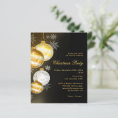 Schwarze Goldbaubles Weihnachtsfeiertage Party Ein (Stehend Vorderseite)