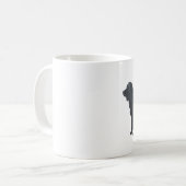 Schwarze Goldendoodle / Labradoodle Artwork Kaffeetasse (Vorderseite Links)