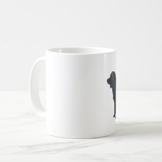Schwarze Goldendoodle / Labradoodle Artwork Kaffeetasse (Vorderseite Links)