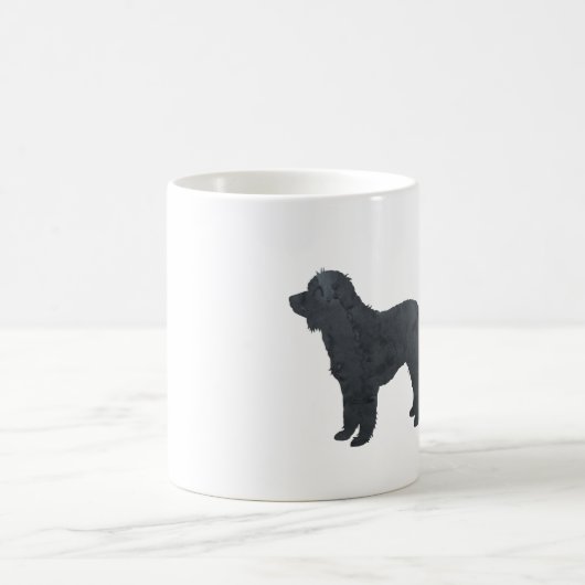 Schwarze Goldendoodle / Labradoodle Artwork Kaffeetasse (Mittel)