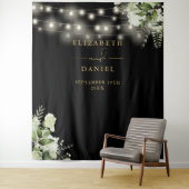 Schwarze goldene Blumenlampen - Hintergrund für da Wandteppich (Beispiel)